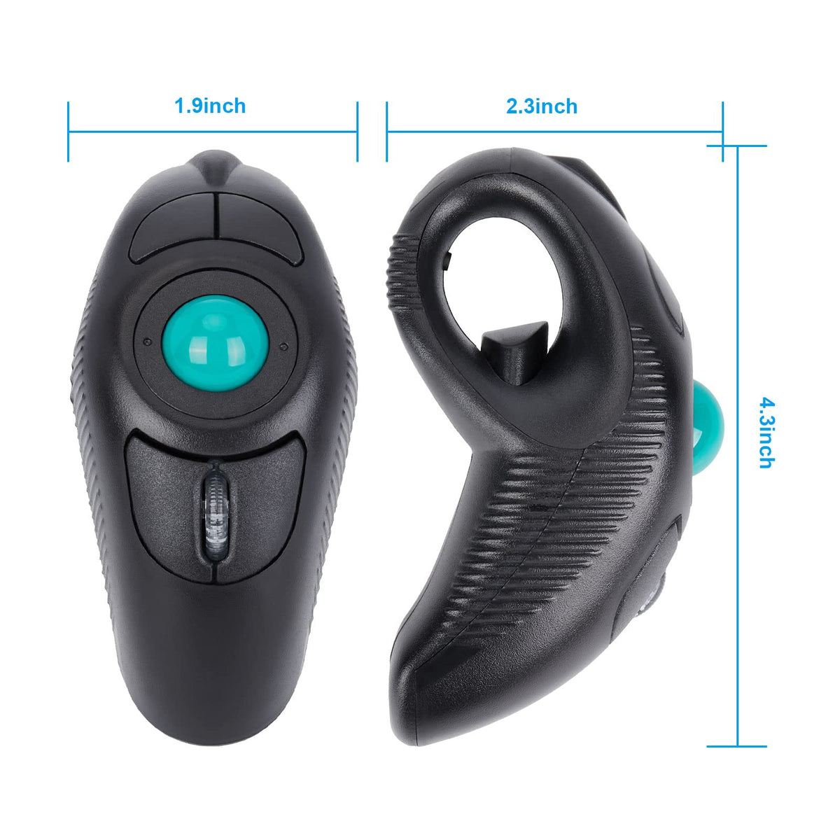 Wireless USB Handheld Finger Trackball Mouse I6003