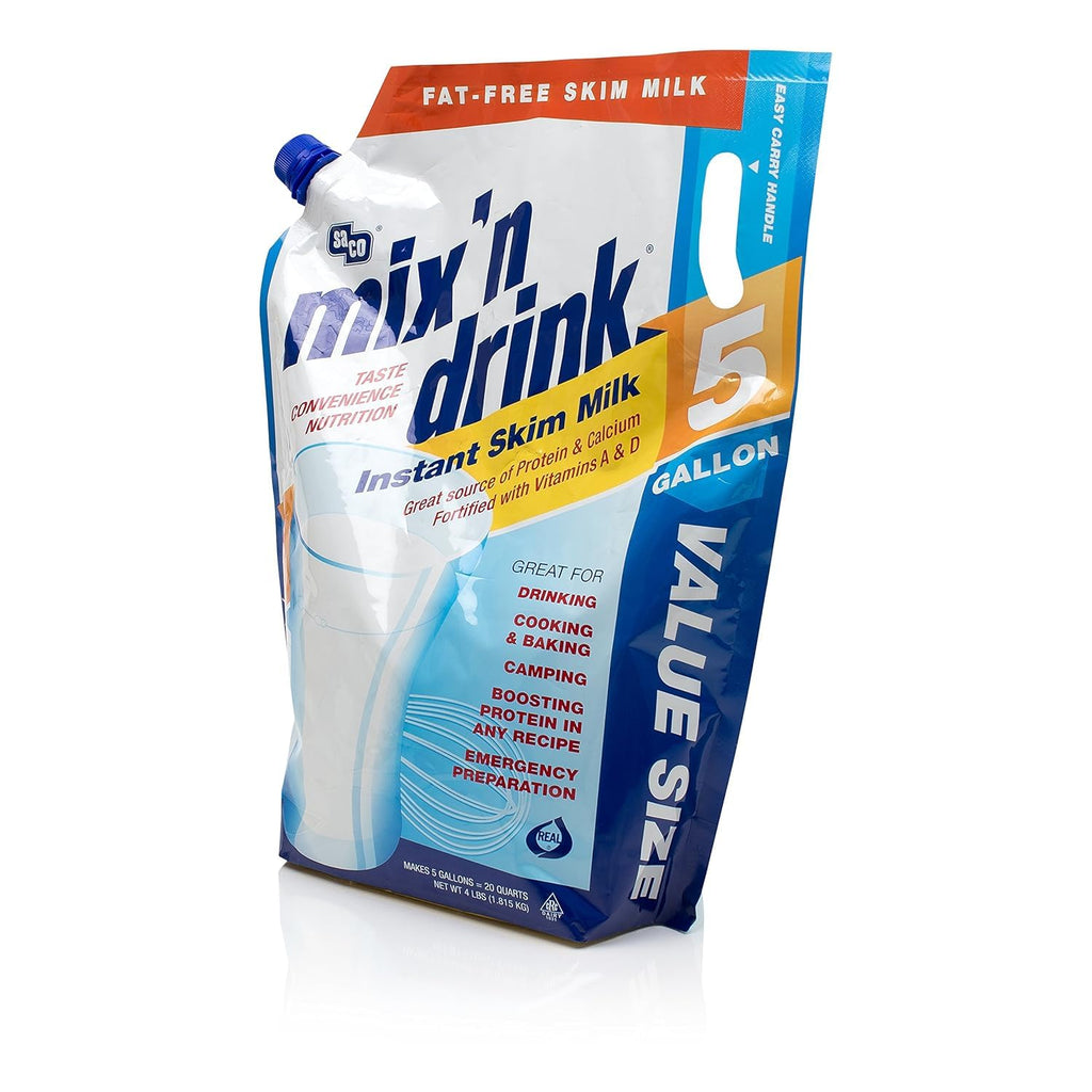 Instant Skim Milk, Fat-Free, High Calcium and Protein, Makes 20 Quarts C691852