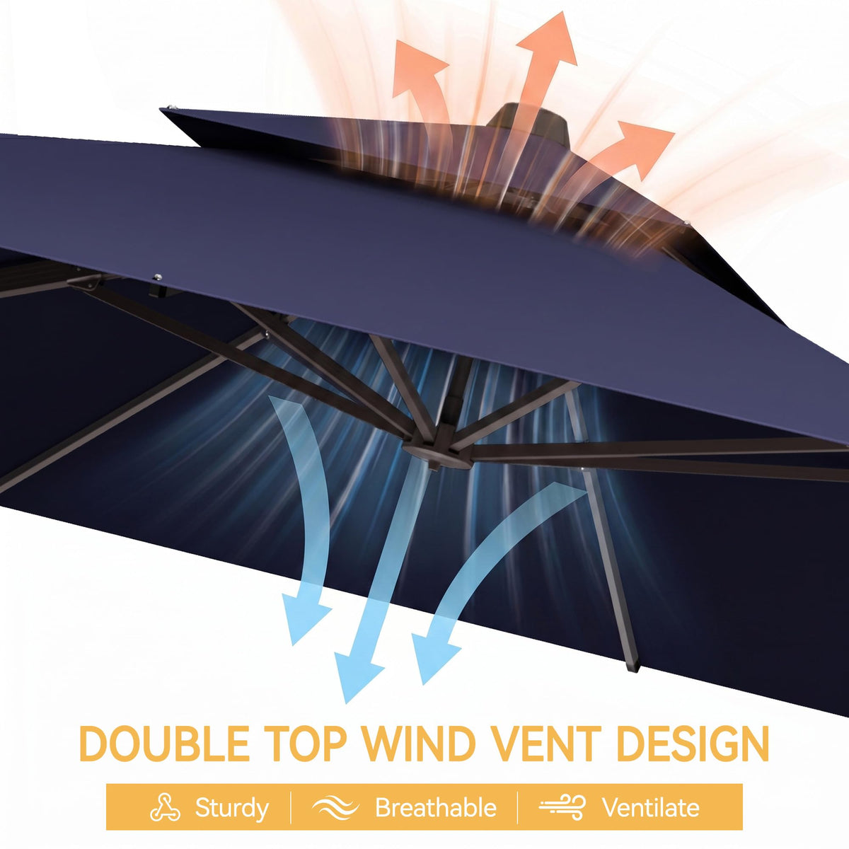 10x13 FT Cantilever Patio Umbrella with Base X98734