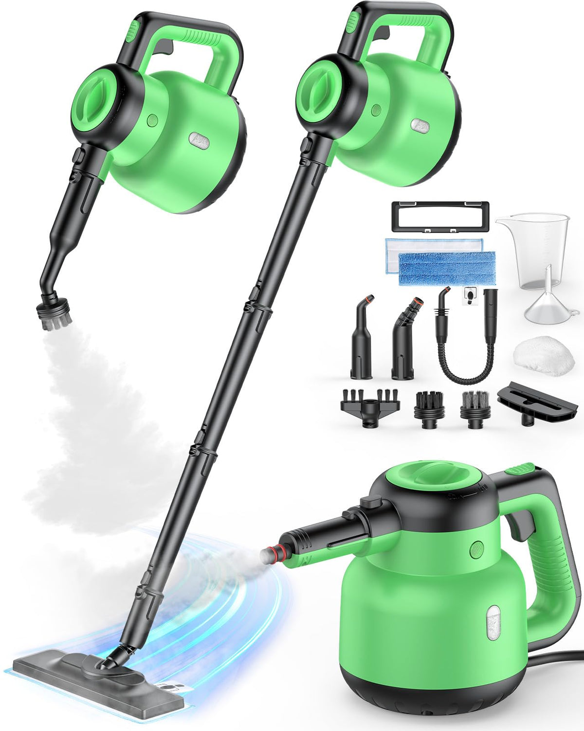 1400W 12-in-1 Steam Mop with Detachable Handheld Steam Cleaner B56168