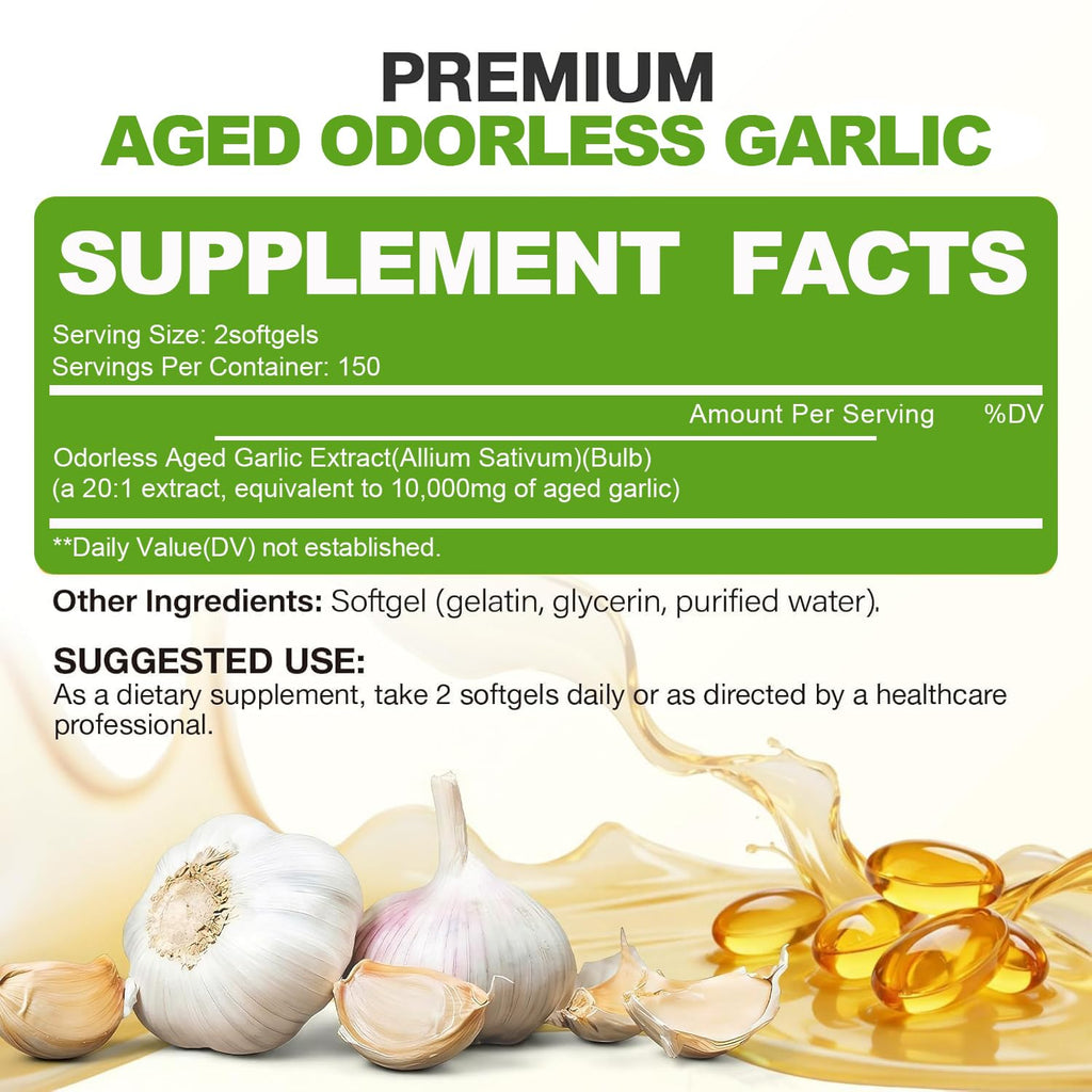 Aged Garlic Extract Capsules, 300 Softgels X300321