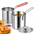 Stainless Steel 3 Piece Deep Fryer Set D42344