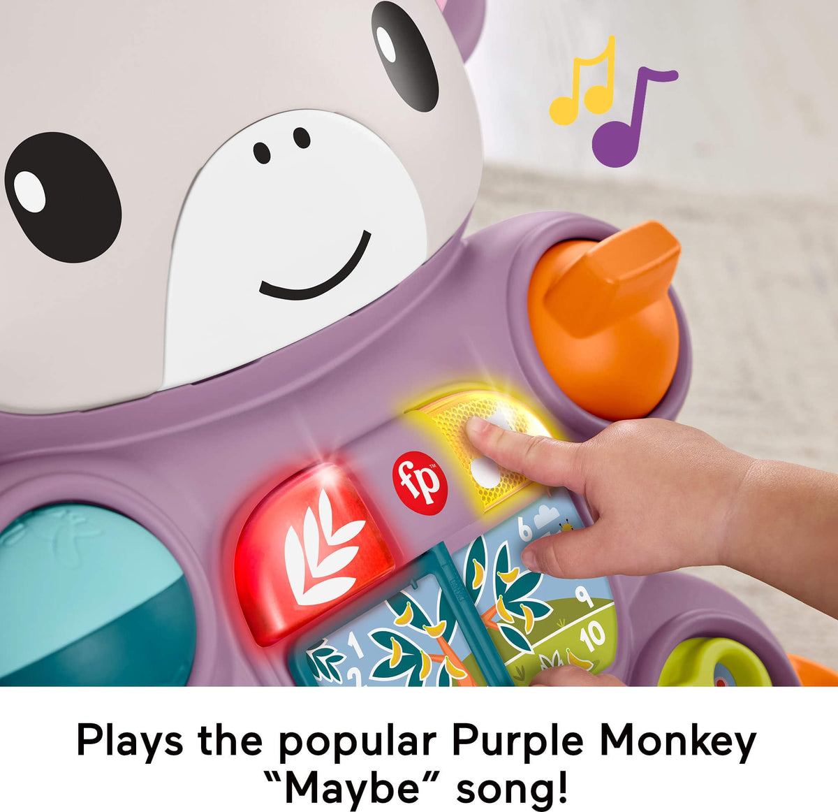 Purple Monkey Baby Walker with Music Lights & Activities V92578