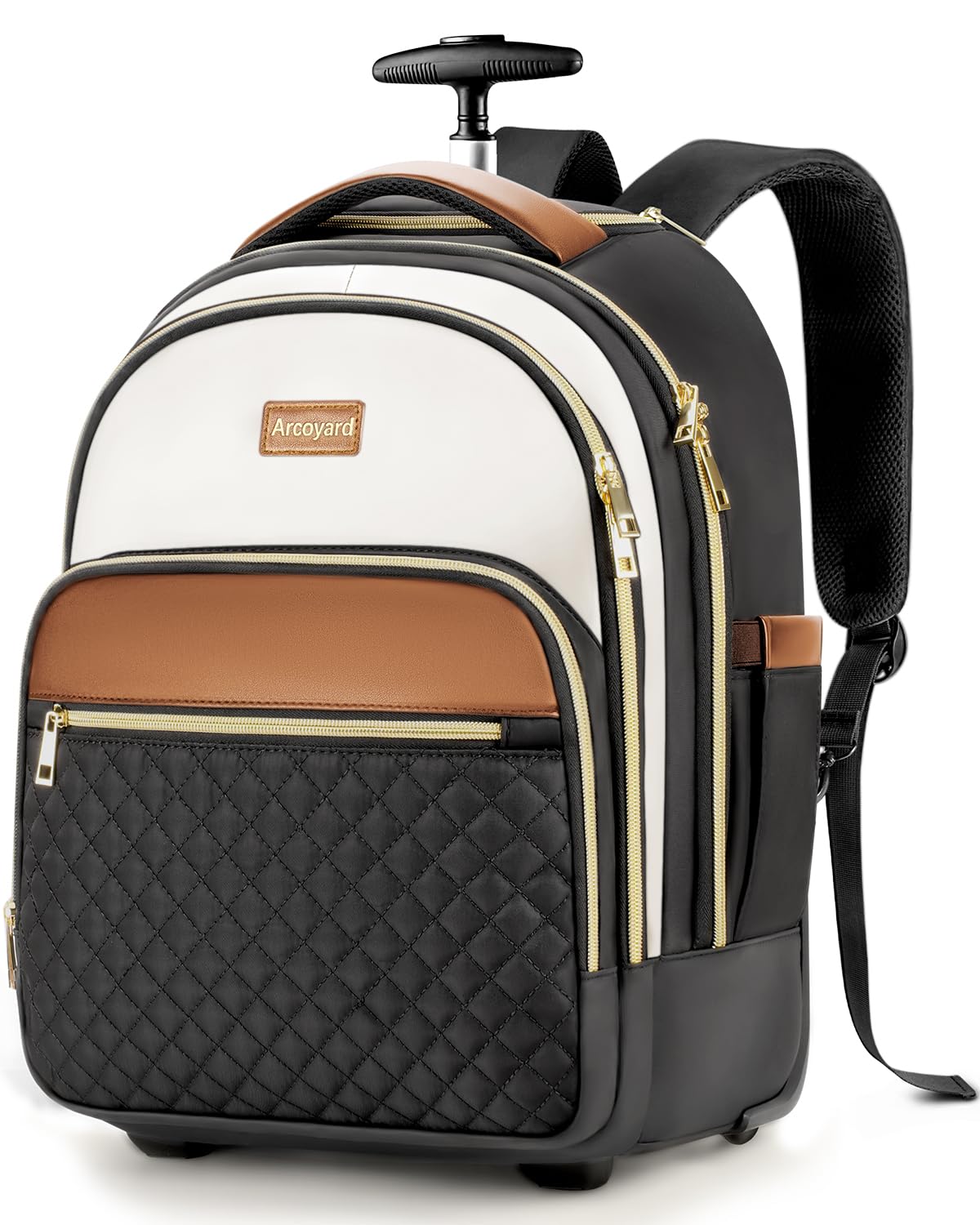Small Lightweight Water Resistant Rolling Backpack W5284