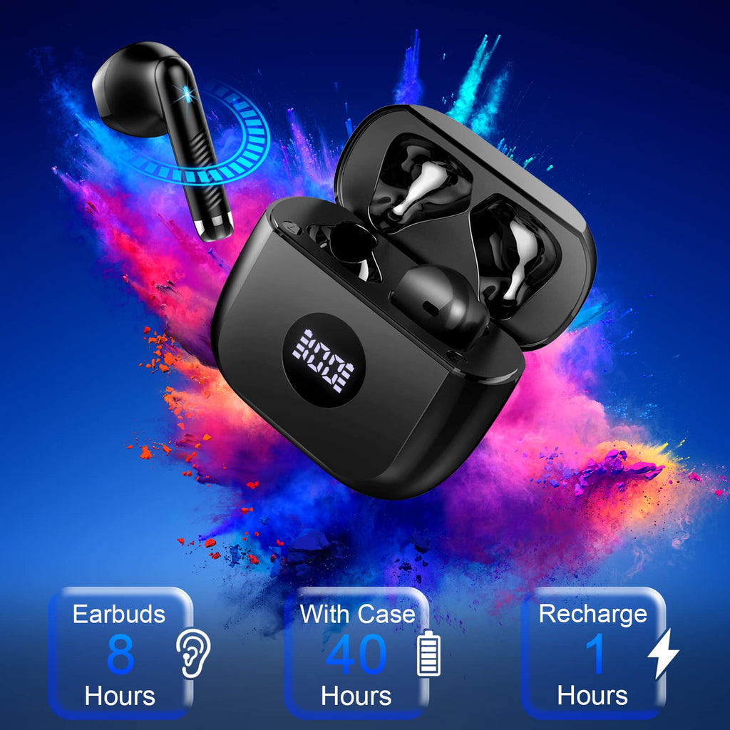 Black and Purple Wireless Earbuds C324471