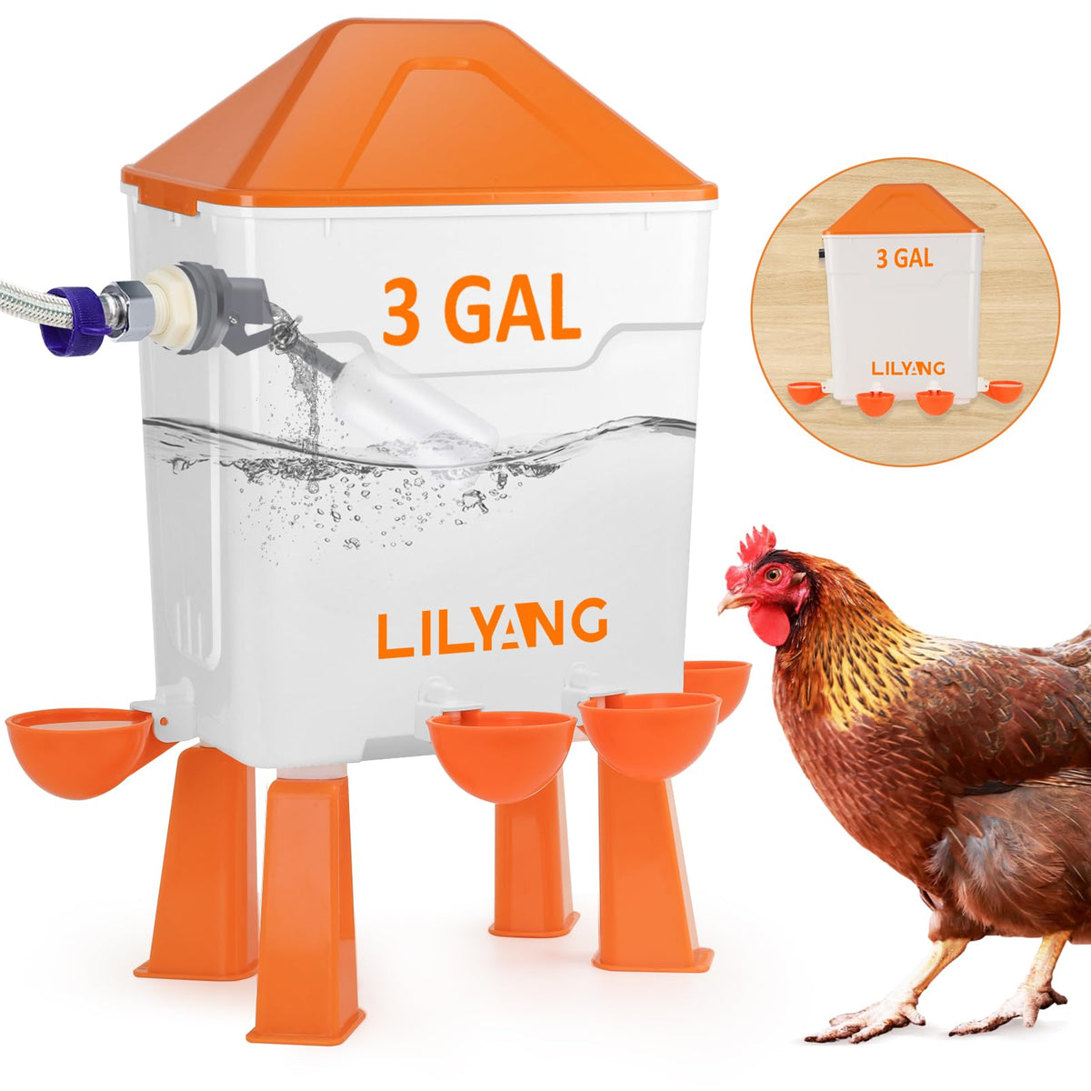 Automatic Chicken Waterer 3 Gallon Z68962