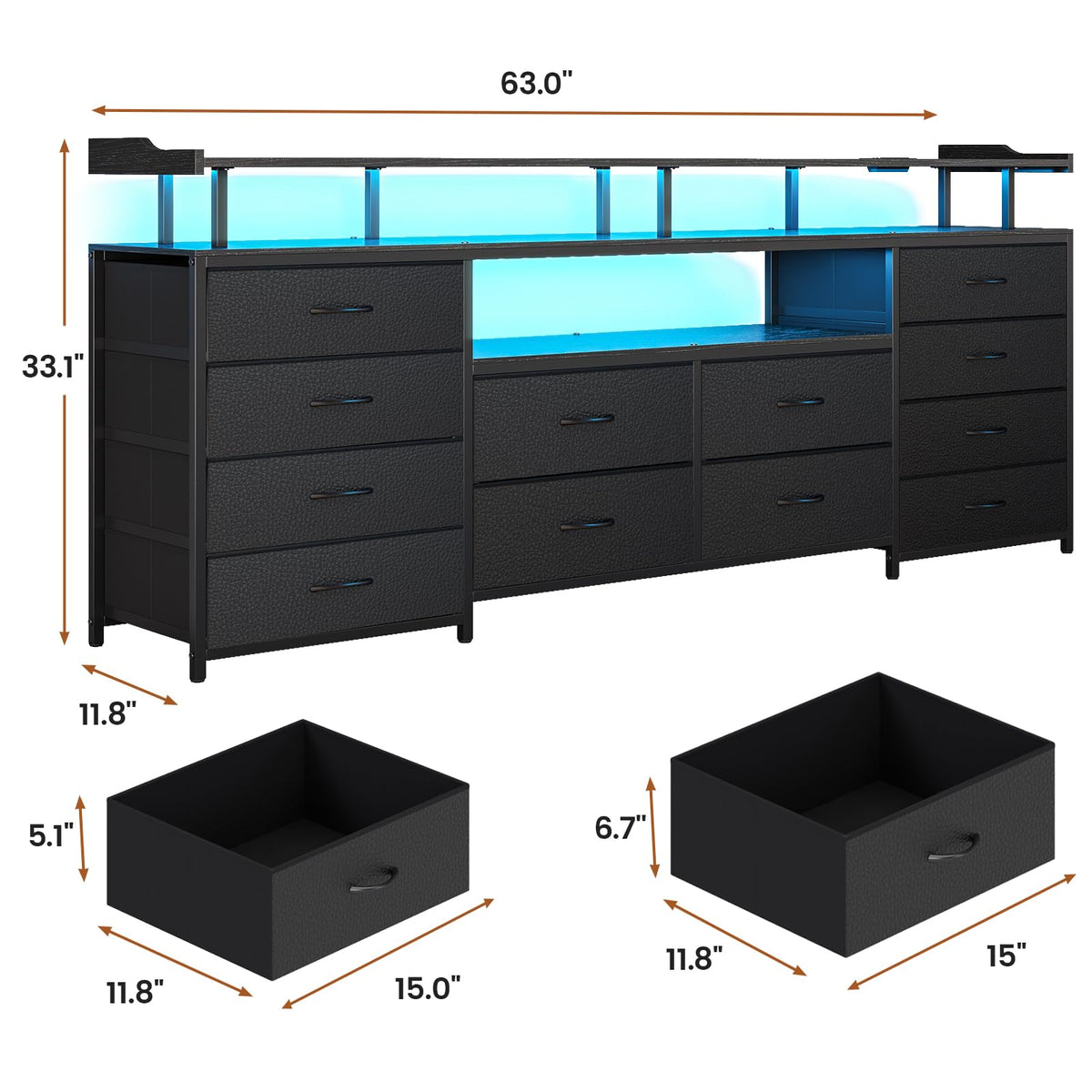 12 Drawers TV Stand Dresser V559708