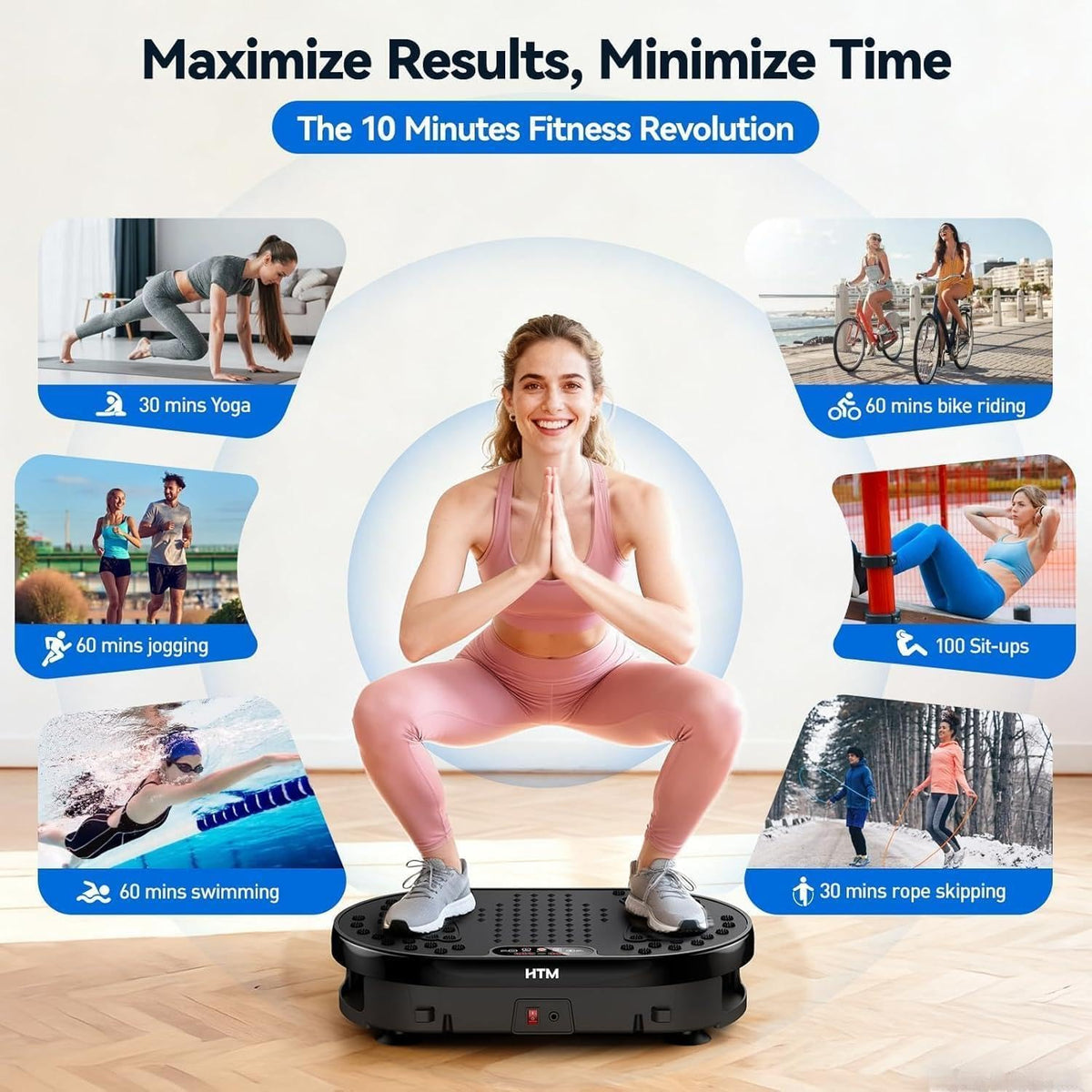 Vibration Plate Exercise Machine with Remote Control T334