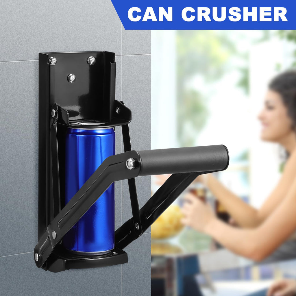 Wall Mounted Stainless Steel Can Crusher with Bottle Opener K2475
