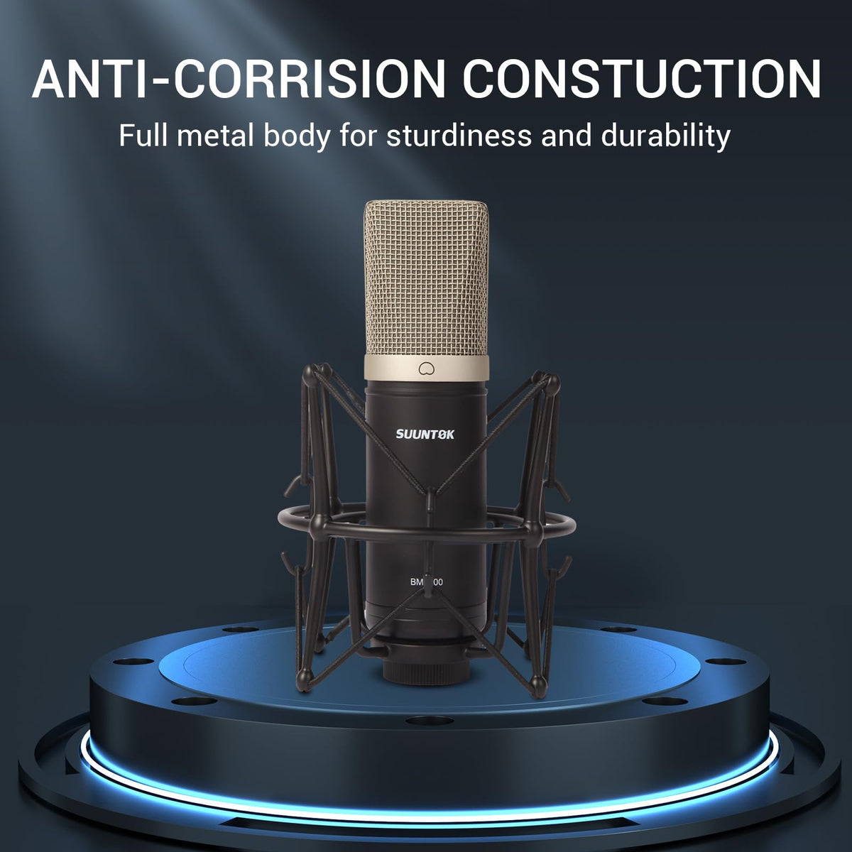 Condenser Microphone XLR Cardioid Microphone Kit with Shock Mount K353928