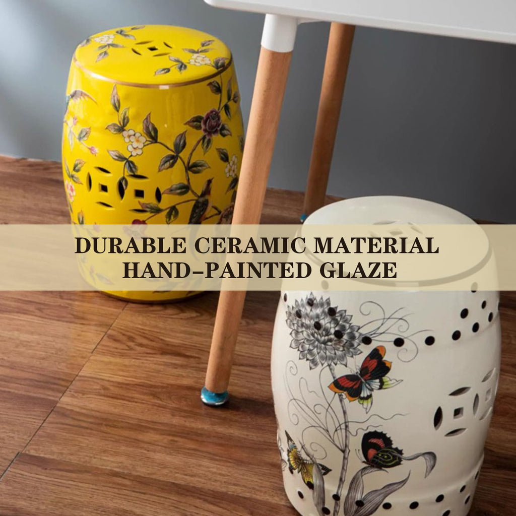 Glazed Ceramic Decorative Garden Stool 28x28x46cm S282