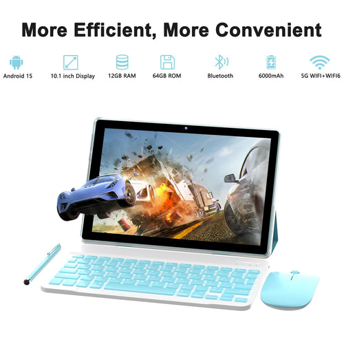 10 Inch Android Tablet 64GB 12GB RAM 6000mAh WiFi-6 K767