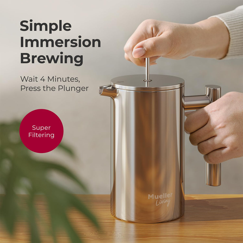 20oz Stainless Steel French Press Coffee Maker P961329
