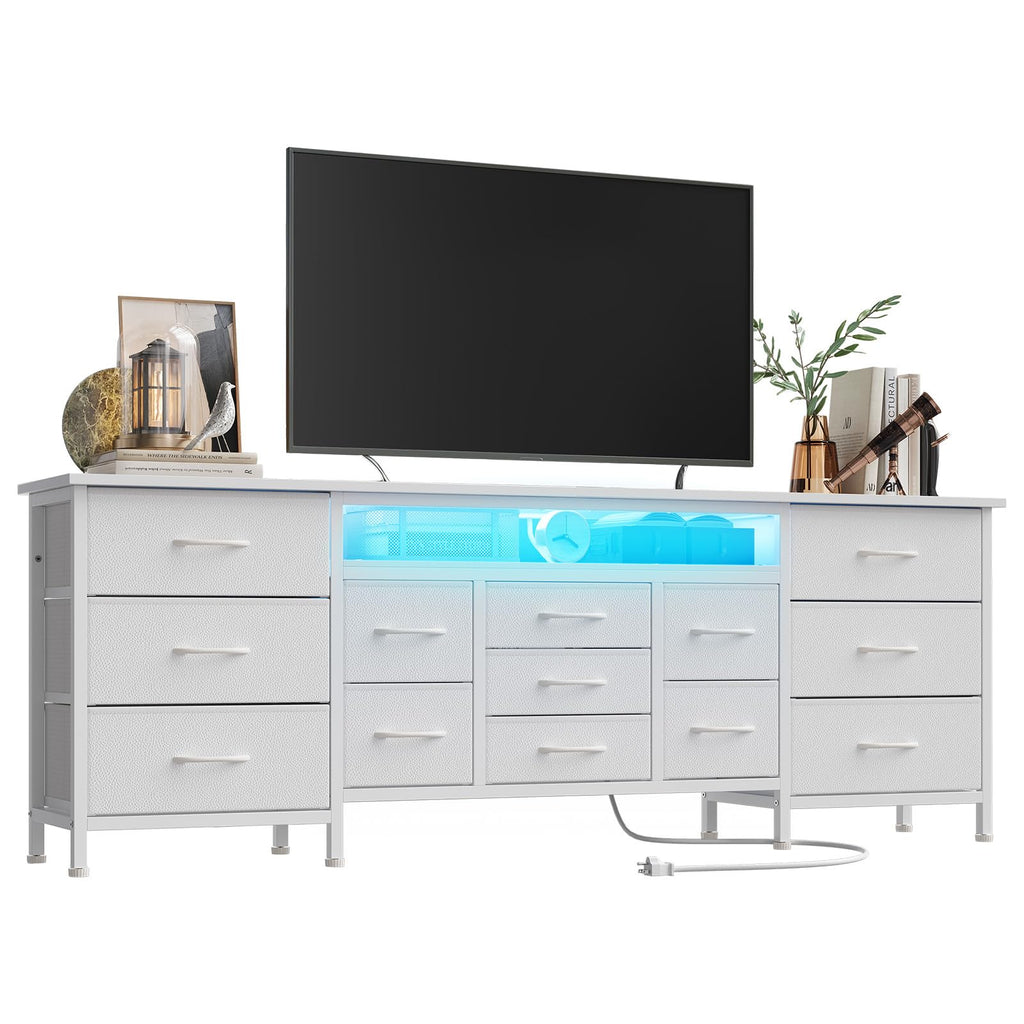 White 70 Inch 13 Drawer TV Stand F616677