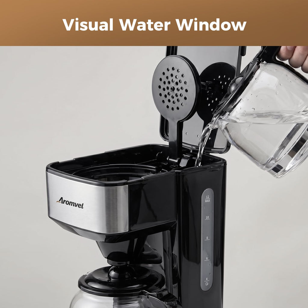 12-Cup Programmable Drip Coffee Maker with Glass Carafe V76276