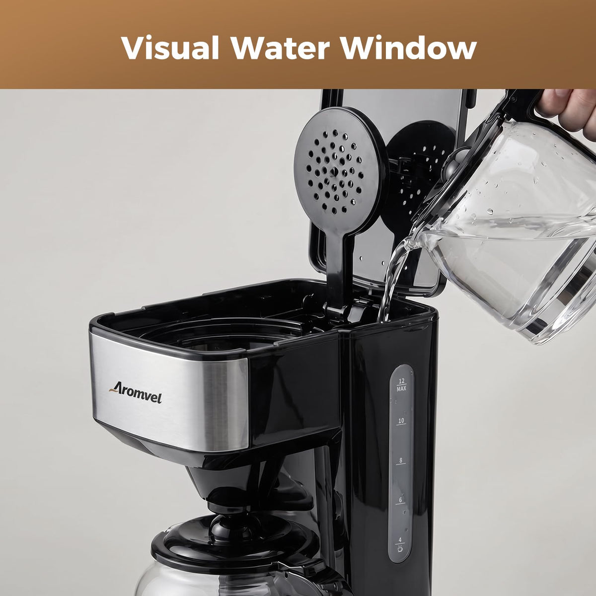 12-Cup Programmable Drip Coffee Maker with Glass Carafe V76276