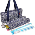 American Mahjong Set 166 White Tiles 4 All-in-One Rack/Pushers Blue Soft Bag R970