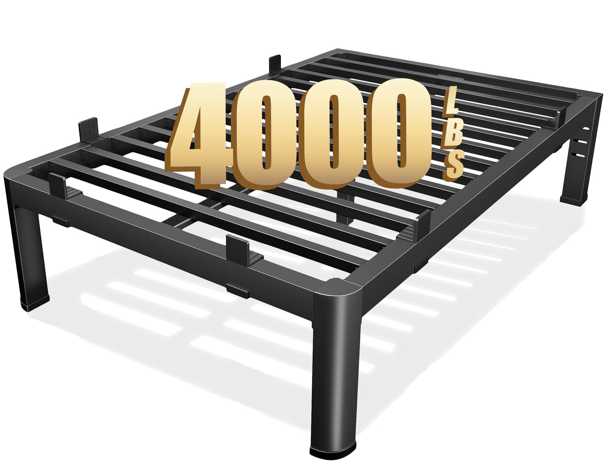 18 Inch Metal King Bed Frame with Steel Support O853