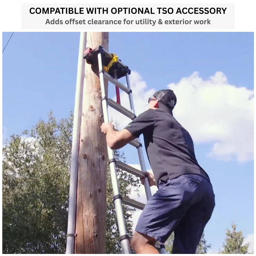 Telescoping Extension Ladder 14.5 ft 300 lb T2326