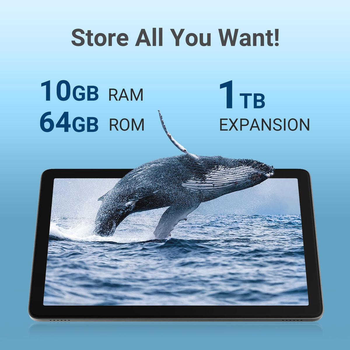 10.1" Android Tablet with Octa-core Processor 10GB RAM 64 GB ROM G669943