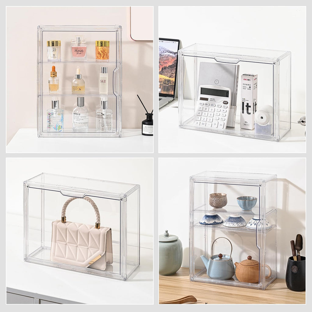 3 Tier Clear Acrylic Display Case with Magnetic Door G83134