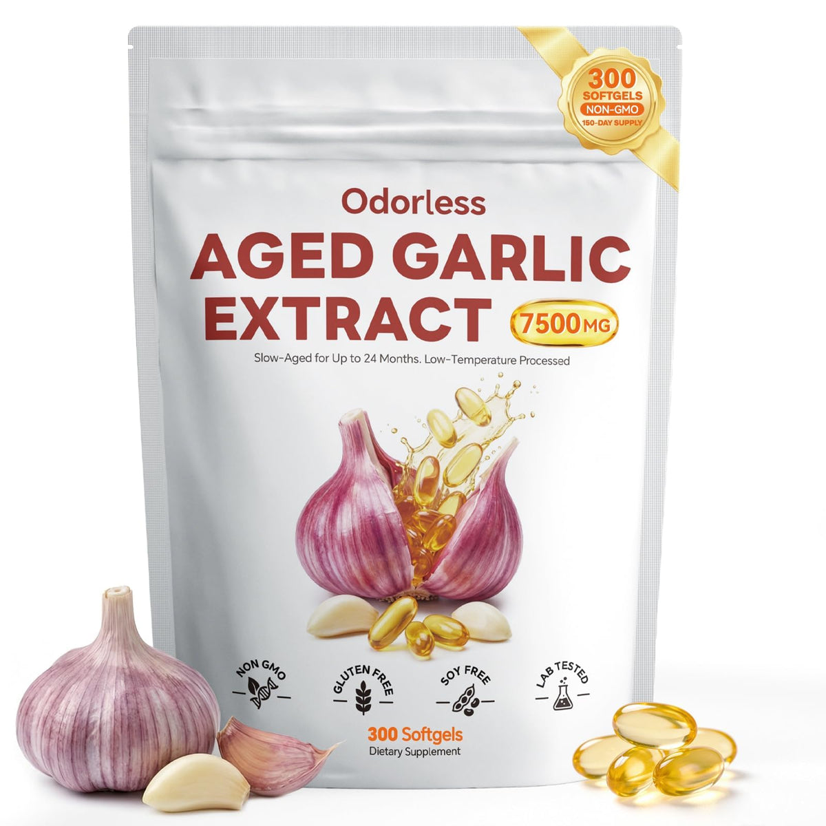 Odorless Aged Garlic Extract Softgels 300 Count G9653