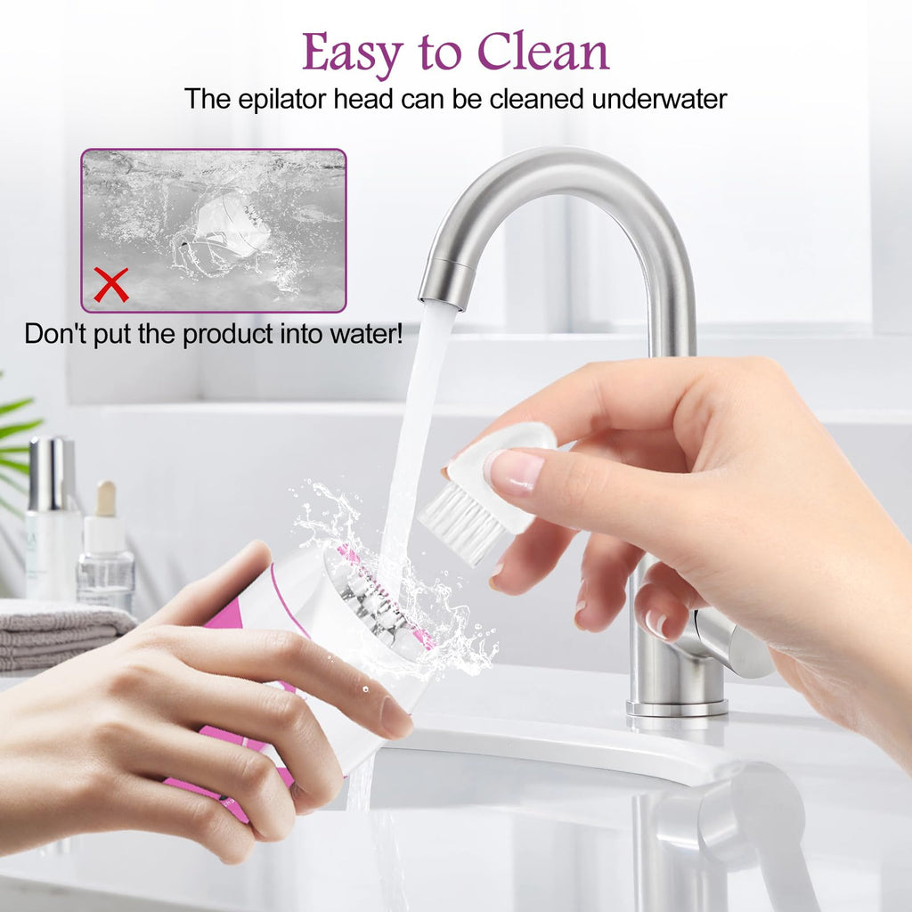 Rechargeable Cordless Electric Epilator with 2 Speed & LED Light Q5039