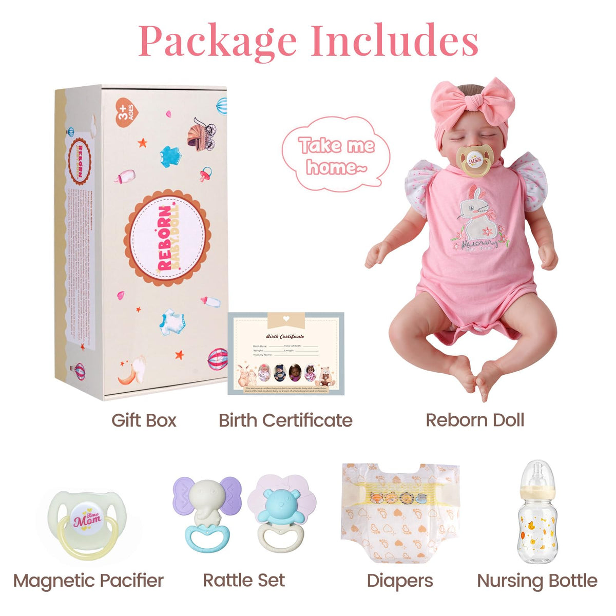 20 Inch Soft Body Realistic Baby Doll Girl C89529