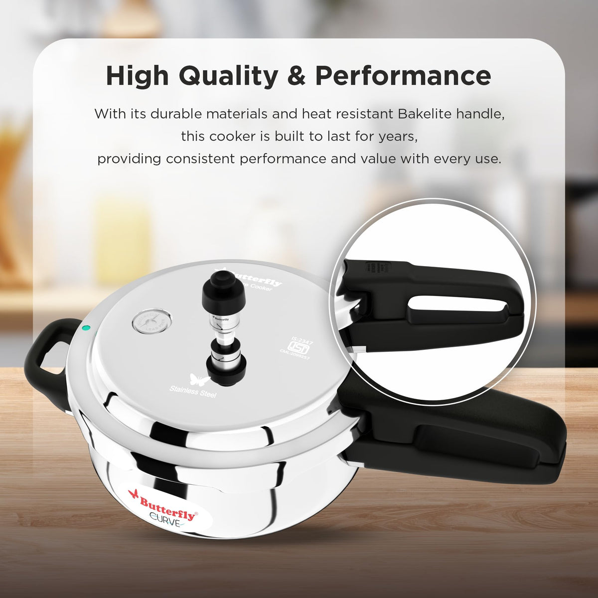 Stainless Steel Pressure Cooker - 2 Litres B751