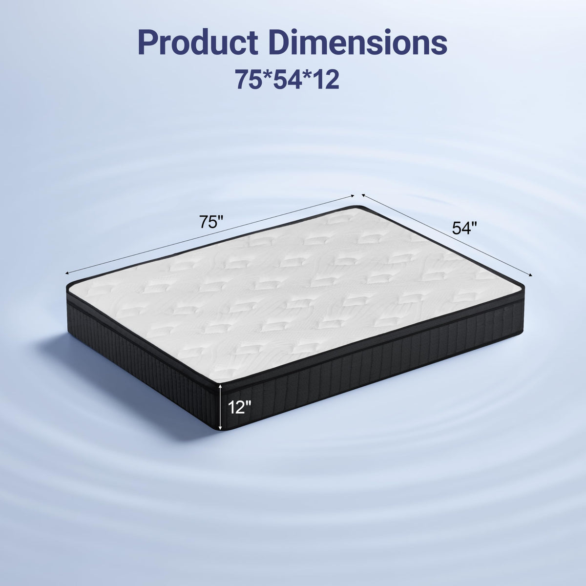 Full Size 12 Inch Firm Hybrid Memory Foam Mattress in a Box W17951