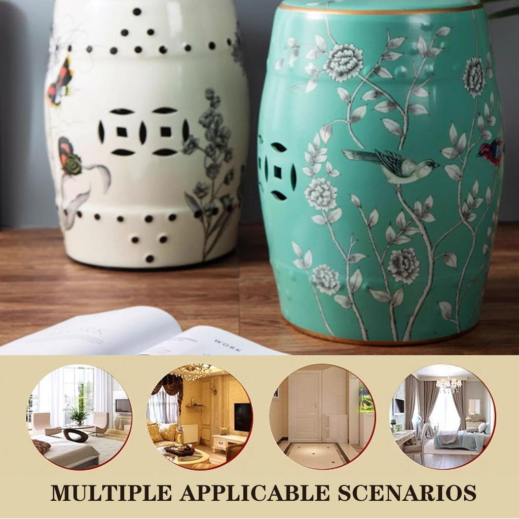 Glazed Ceramic Decorative Garden Stool 28x28x46cm S282