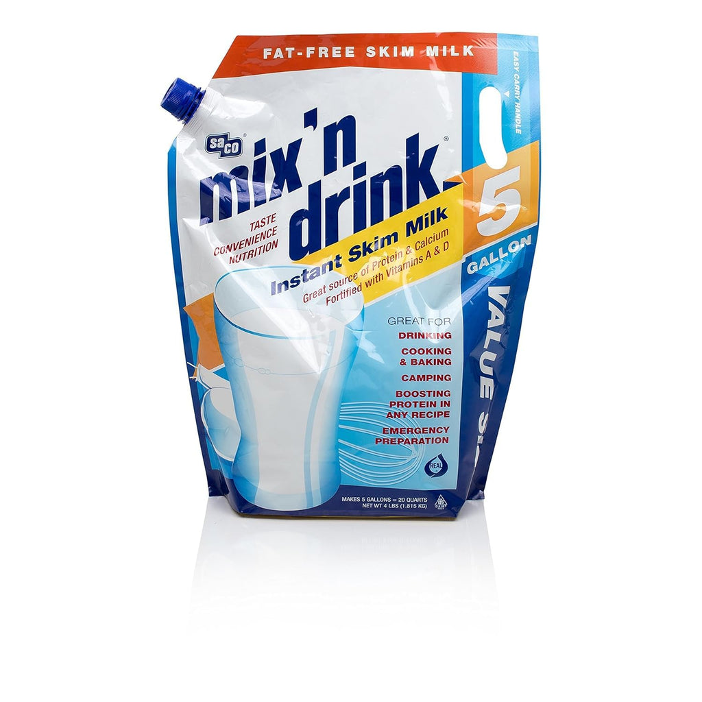 Instant Skim Milk, Fat-Free, High Calcium and Protein, Makes 20 Quarts C691852