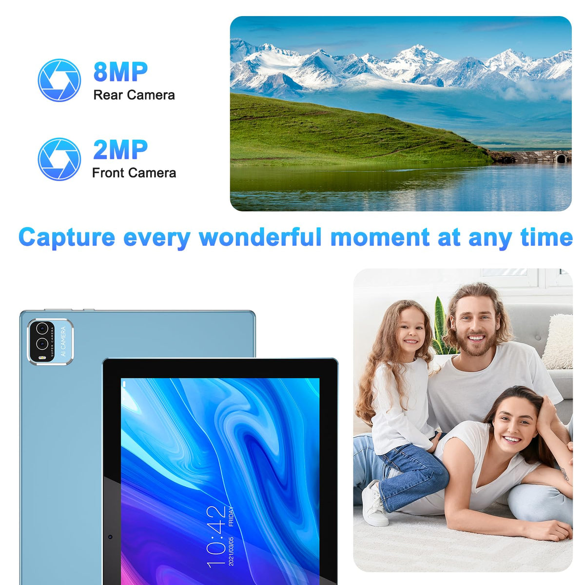 10 Inch Android Tablet 64GB 12GB RAM 6000mAh WiFi-6 K767