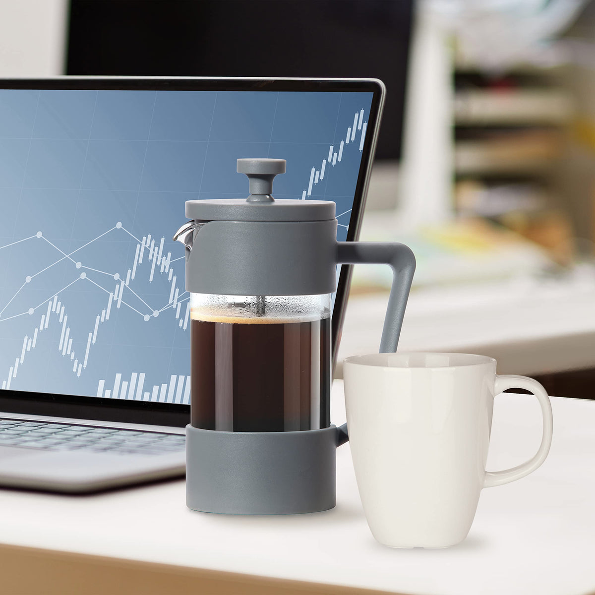 12oz Borosilicate Glass French Press Coffee Maker D46865