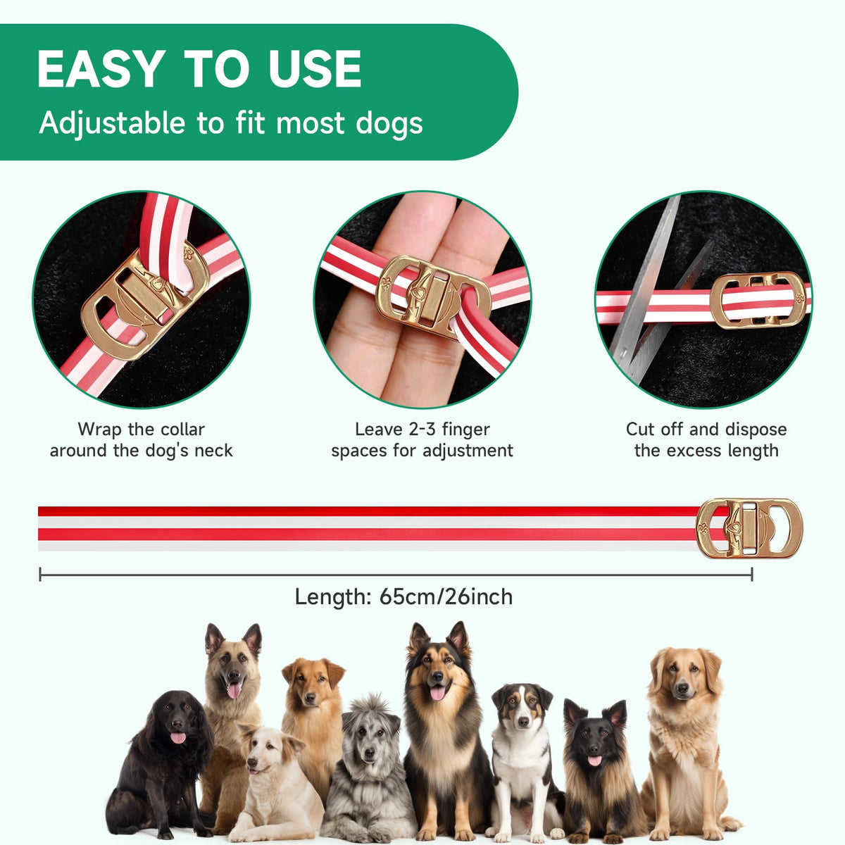 4 Pack Flea and Tick Collar for Dogs H951