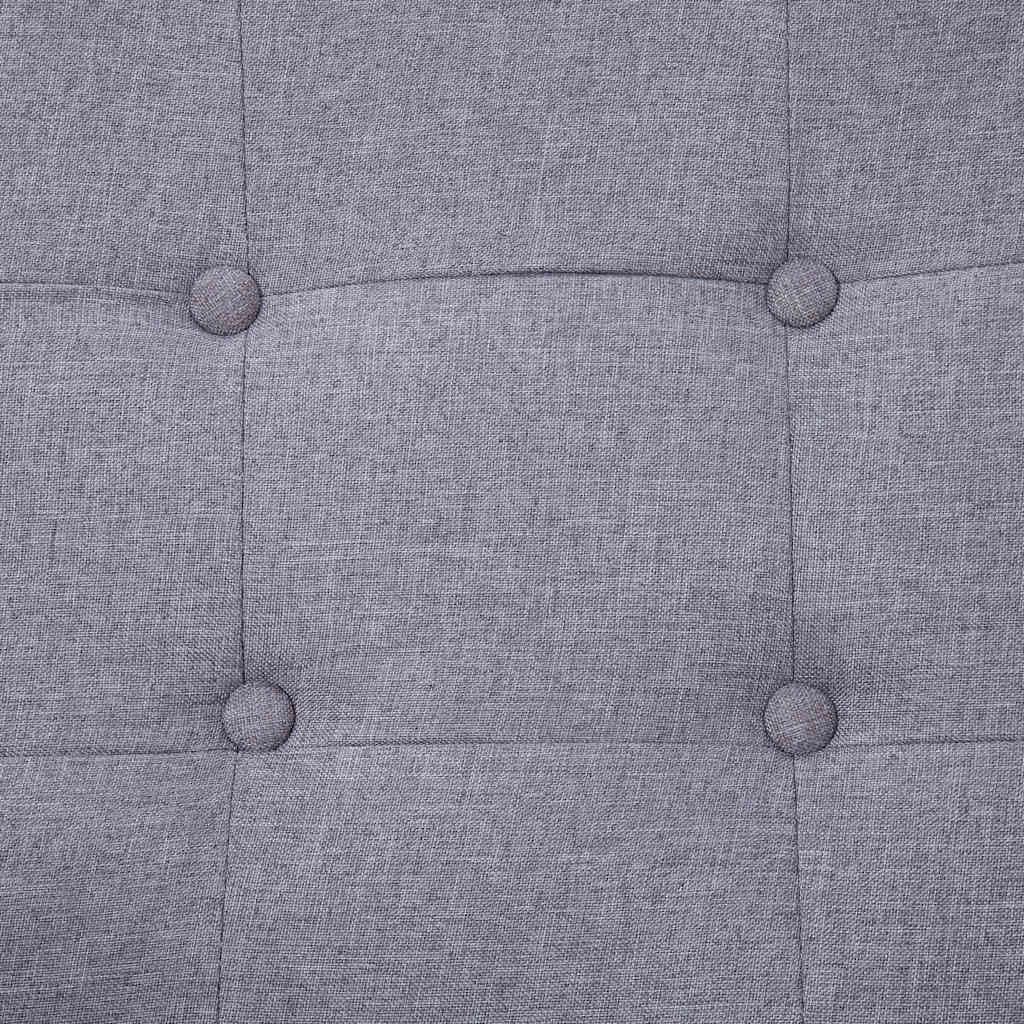 Light Gray Fabric 2 Seater Loveseat Sofa with Steel Legs Y842