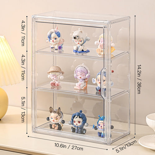 3 Tier Clear Acrylic Display Case with Magnetic Door G83134