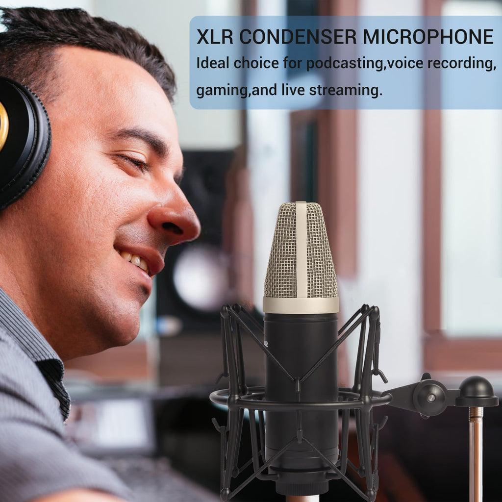 Condenser Microphone XLR Cardioid Microphone Kit with Shock Mount K353928