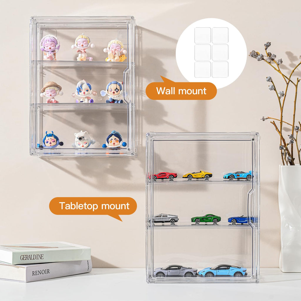 3 Tier Clear Acrylic Display Case with Magnetic Door G83134