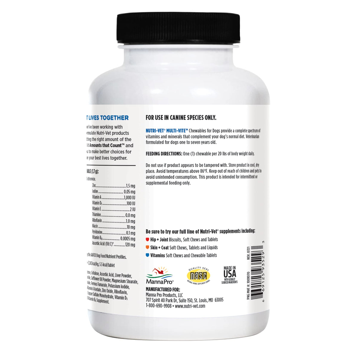 Dog Multivitamin 180 Count H299372