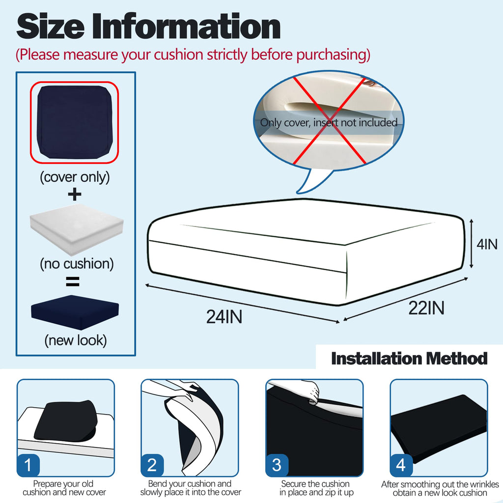 24x22 inch 4 Pack Sofa Cushion Cover C71052