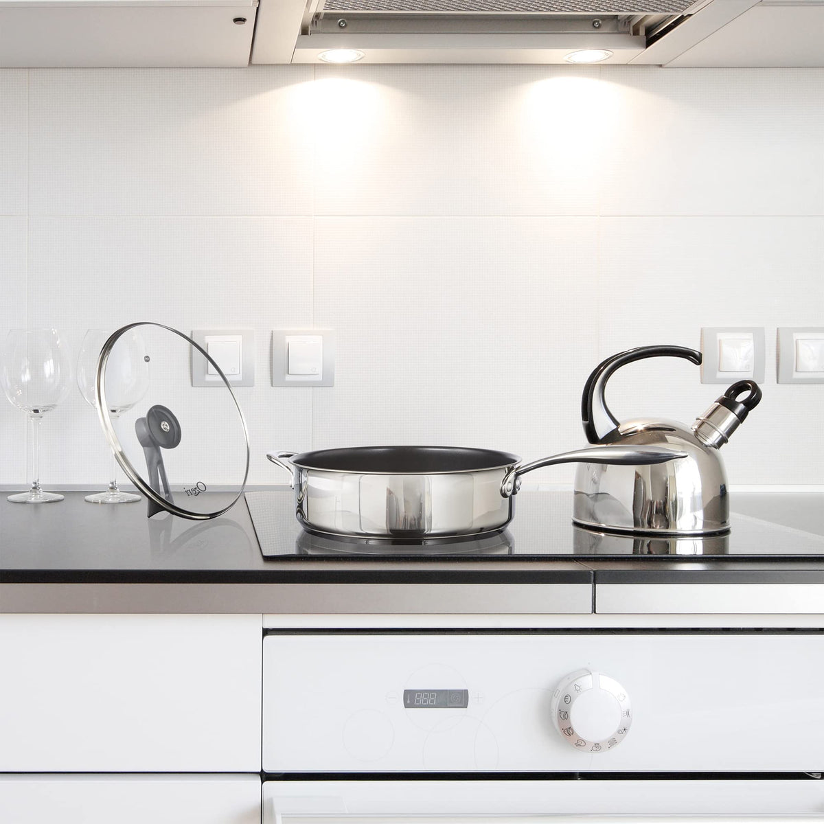 Free-Standing Pan Lid with Tempered Glass G257924