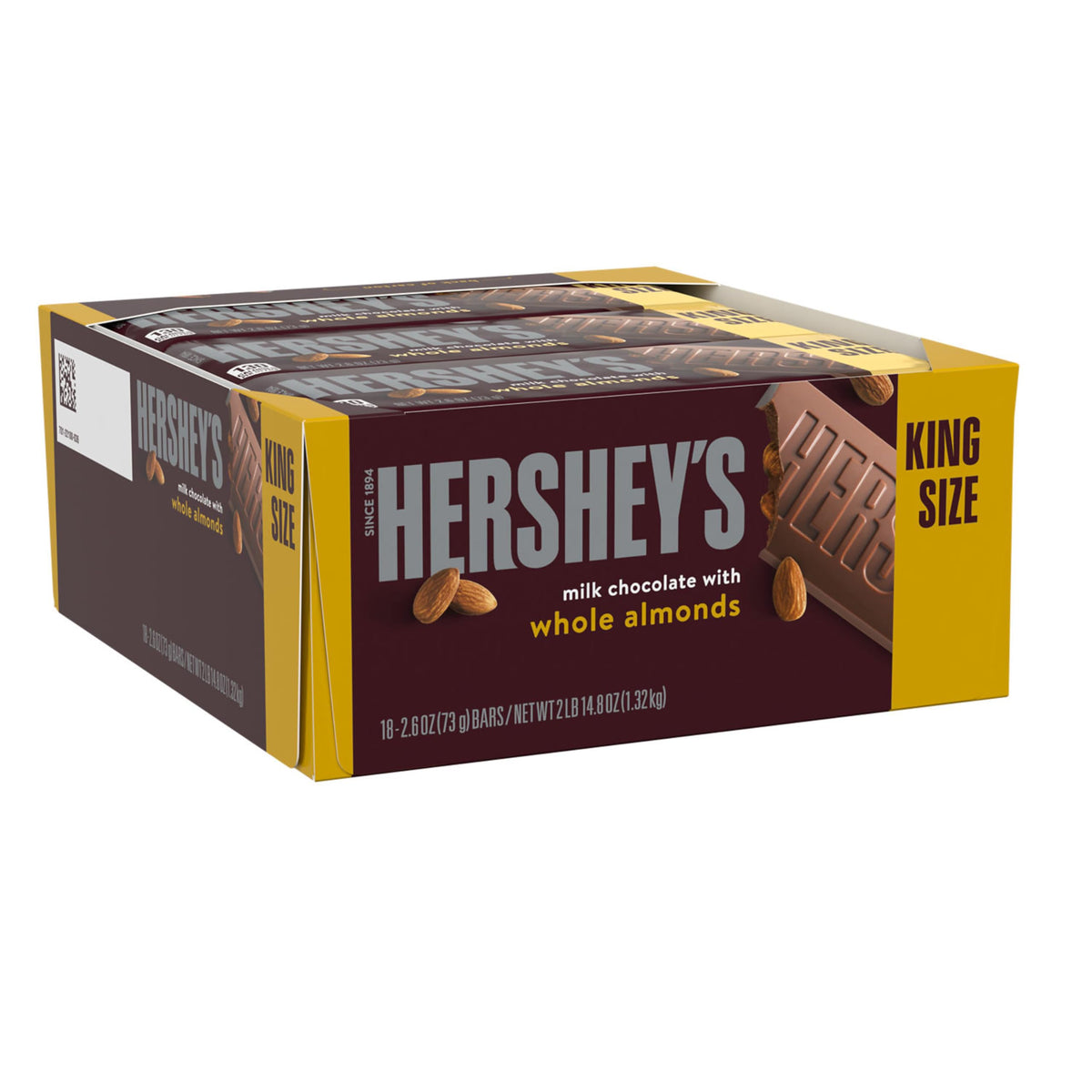 Milk Chocolate with Whole Almonds Candy Bars 2.6 oz 18 Count F2060