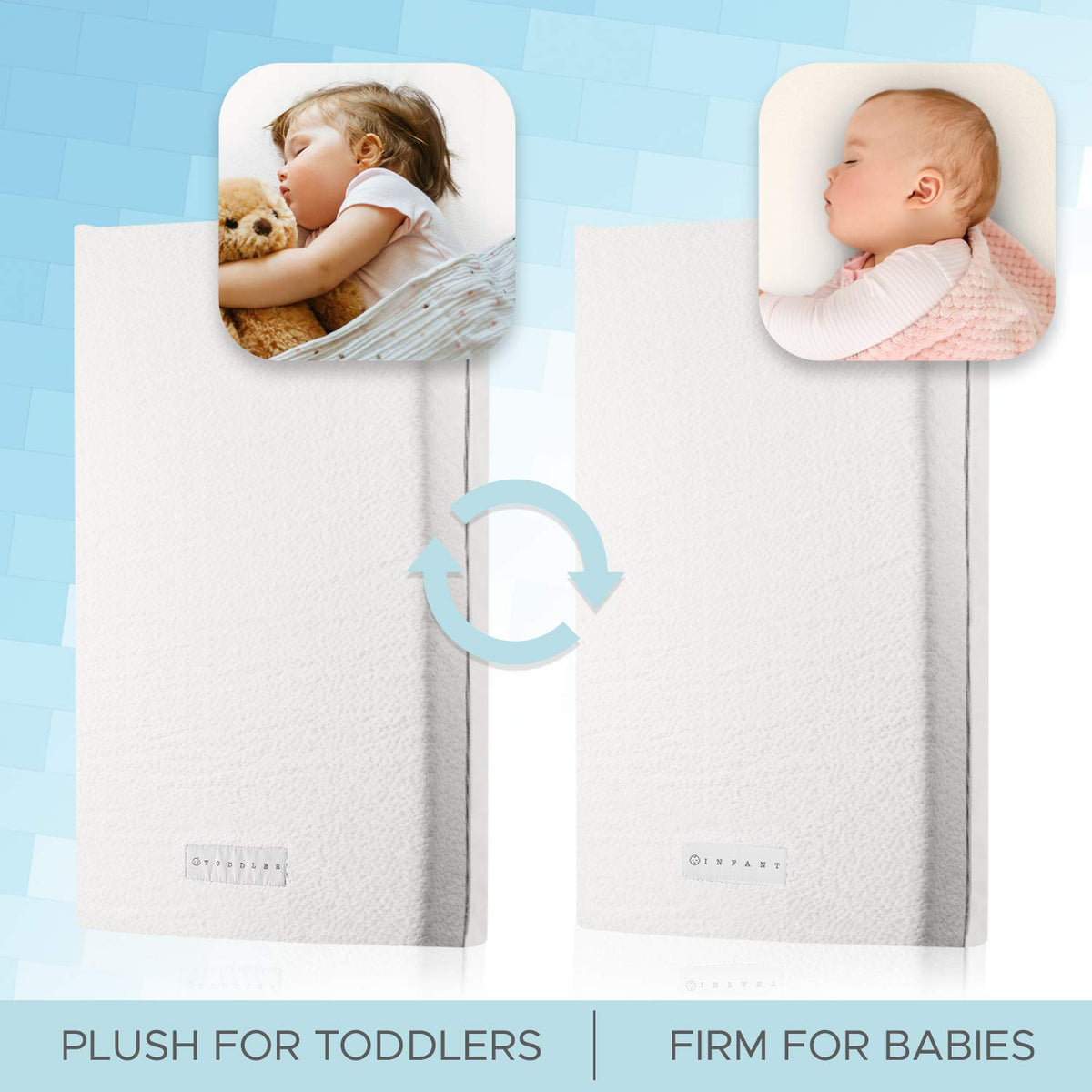 Organic Cotton Dual-Sided Crib Mattress 2-Stage Memory Foam N285288