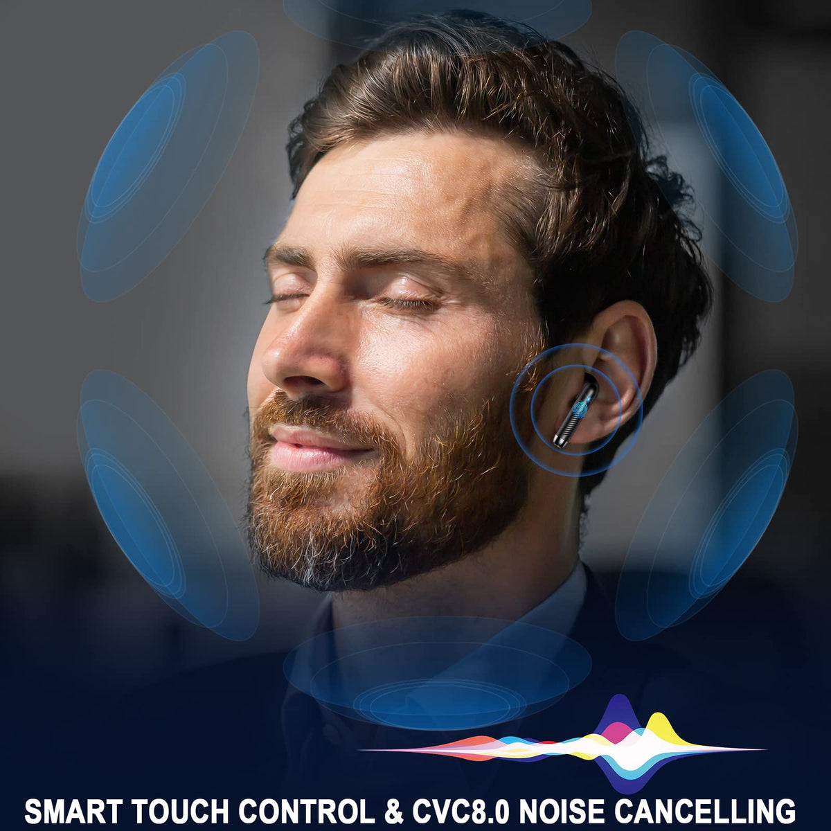 Black and Purple Wireless Earbuds C324471