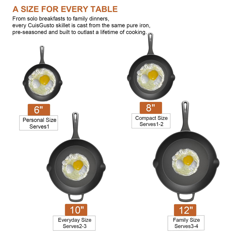 10 Inch Pre-Seasoned Cast Iron Skillet with Lid F680650