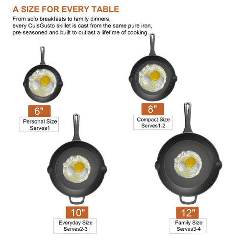 10 Inch Pre-Seasoned Cast Iron Skillet with Lid F680650