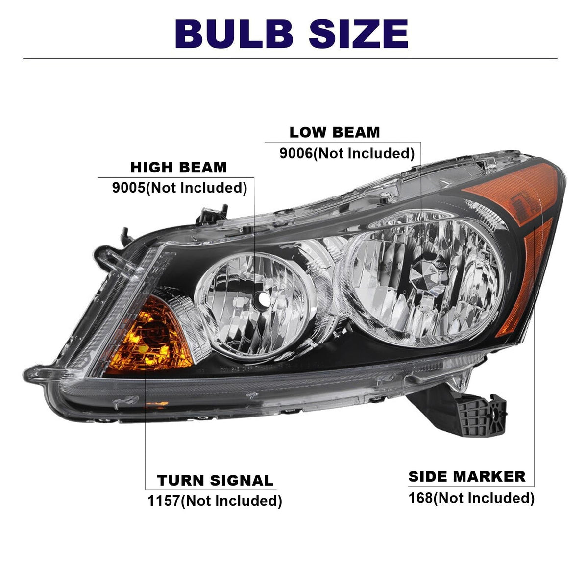 Headlights with Amber Reflector A3076