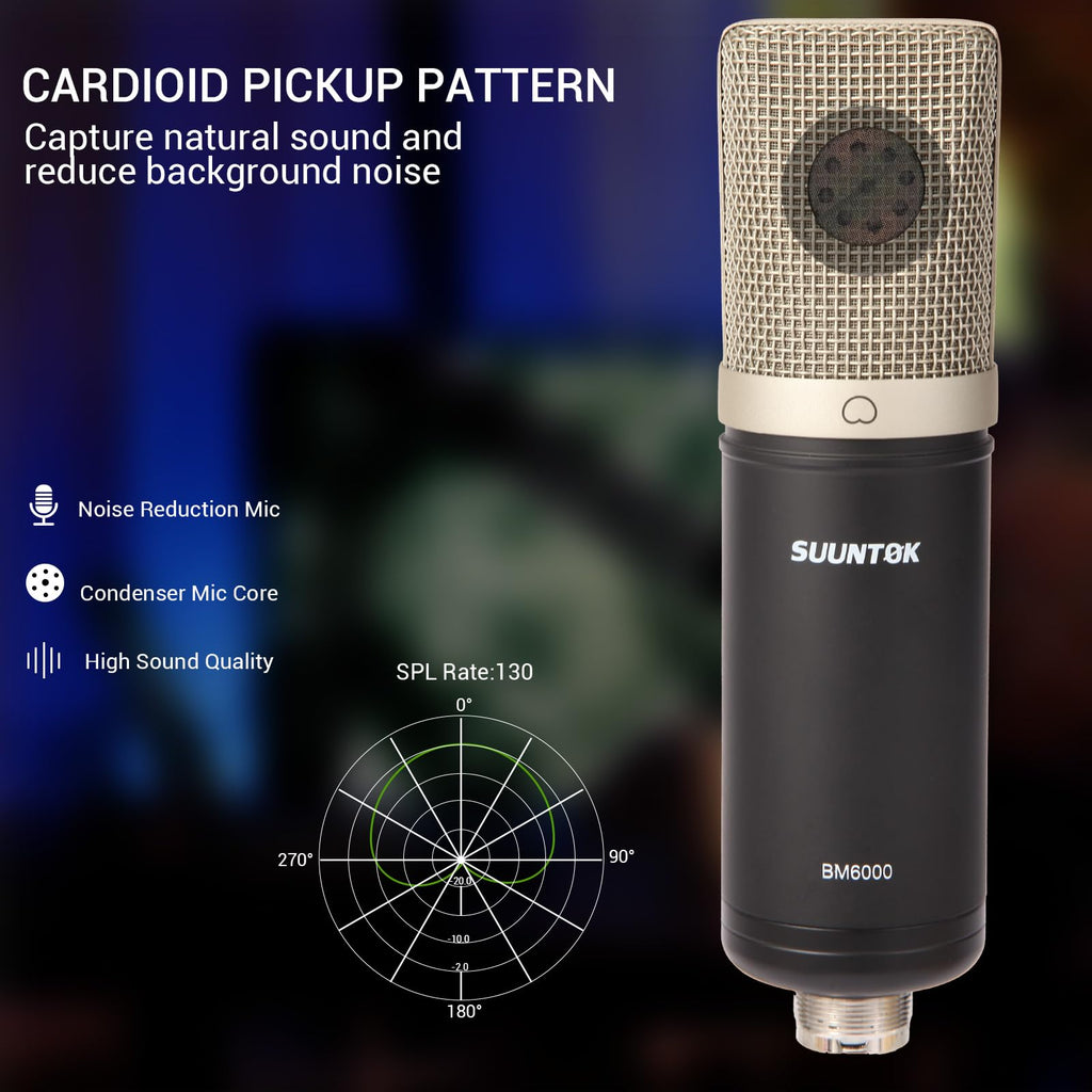 Condenser Microphone XLR Cardioid Microphone Kit with Shock Mount K353928