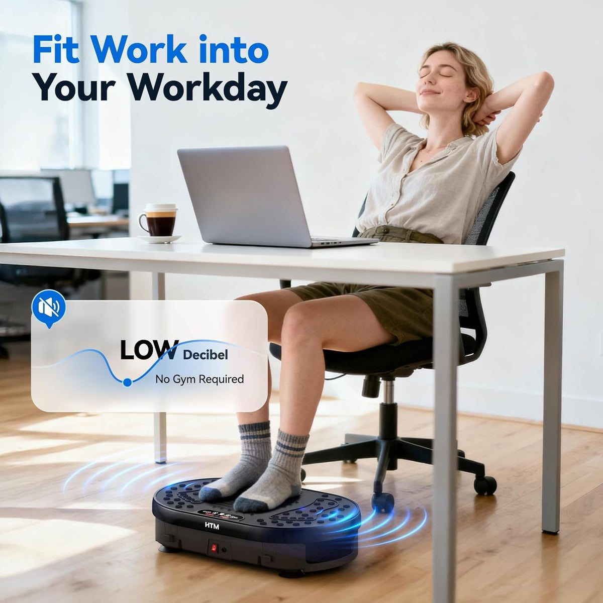 Vibration Plate Exercise Machine with Remote Control T334